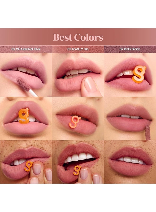 BARVENA NUDE BLUR TINT | Soft Velvet Matte Lip Stain & Cheek Tint | Lightweight Blurring Tint for a Smooth & Airbrushed Finish | 24H Long-Lasting & Non-Sticky Formula,#04 Vintage Red - Image 4